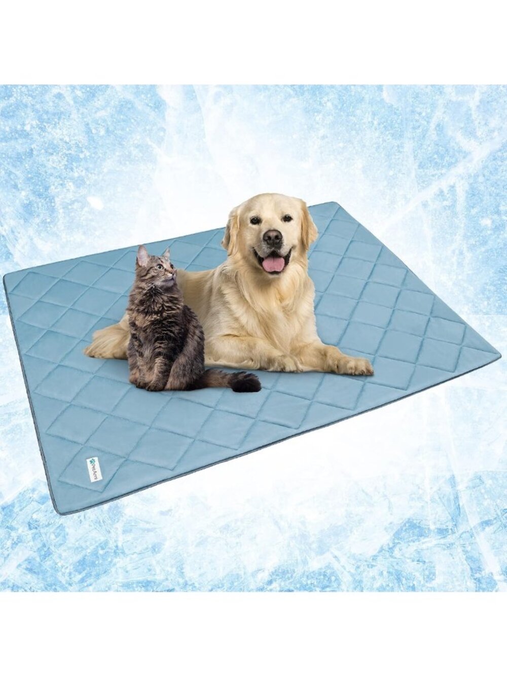 Lightweight Cooling Dog Blanket for Pets, Queen Size 90x90, Soft Blue Color